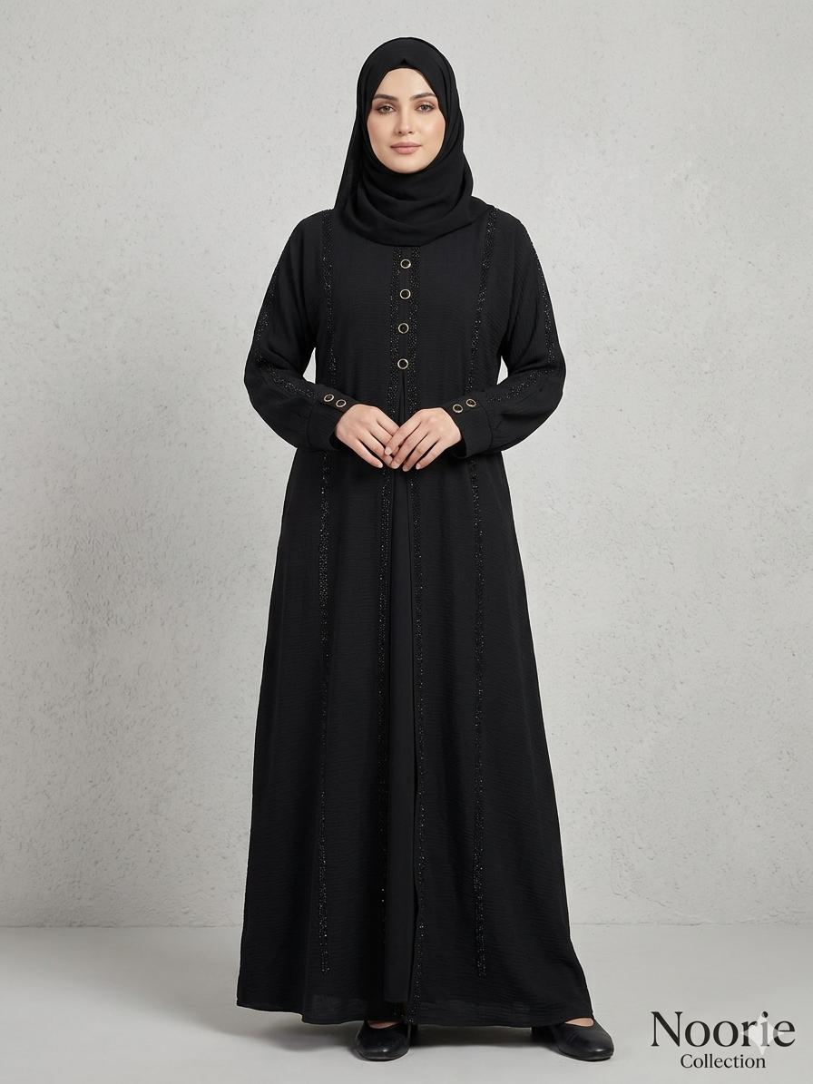 Celestial Black Abaya